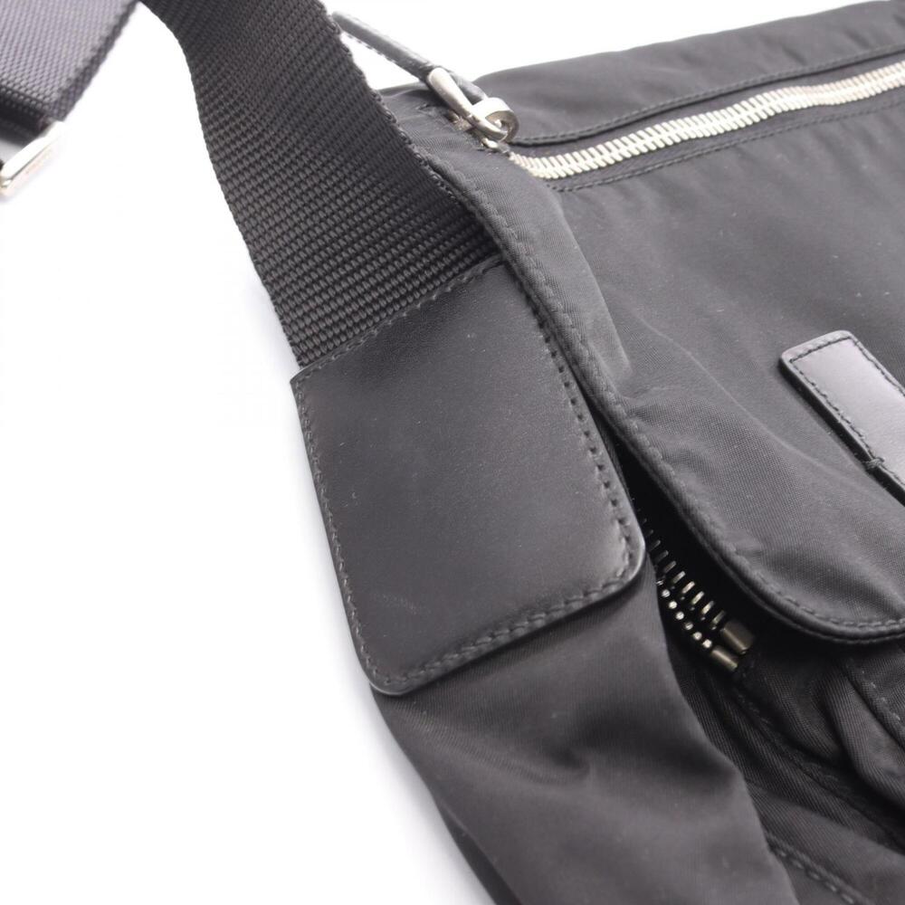 PRADA Black Leather Saffiano Shoulder Bag - Picture 8 of 9